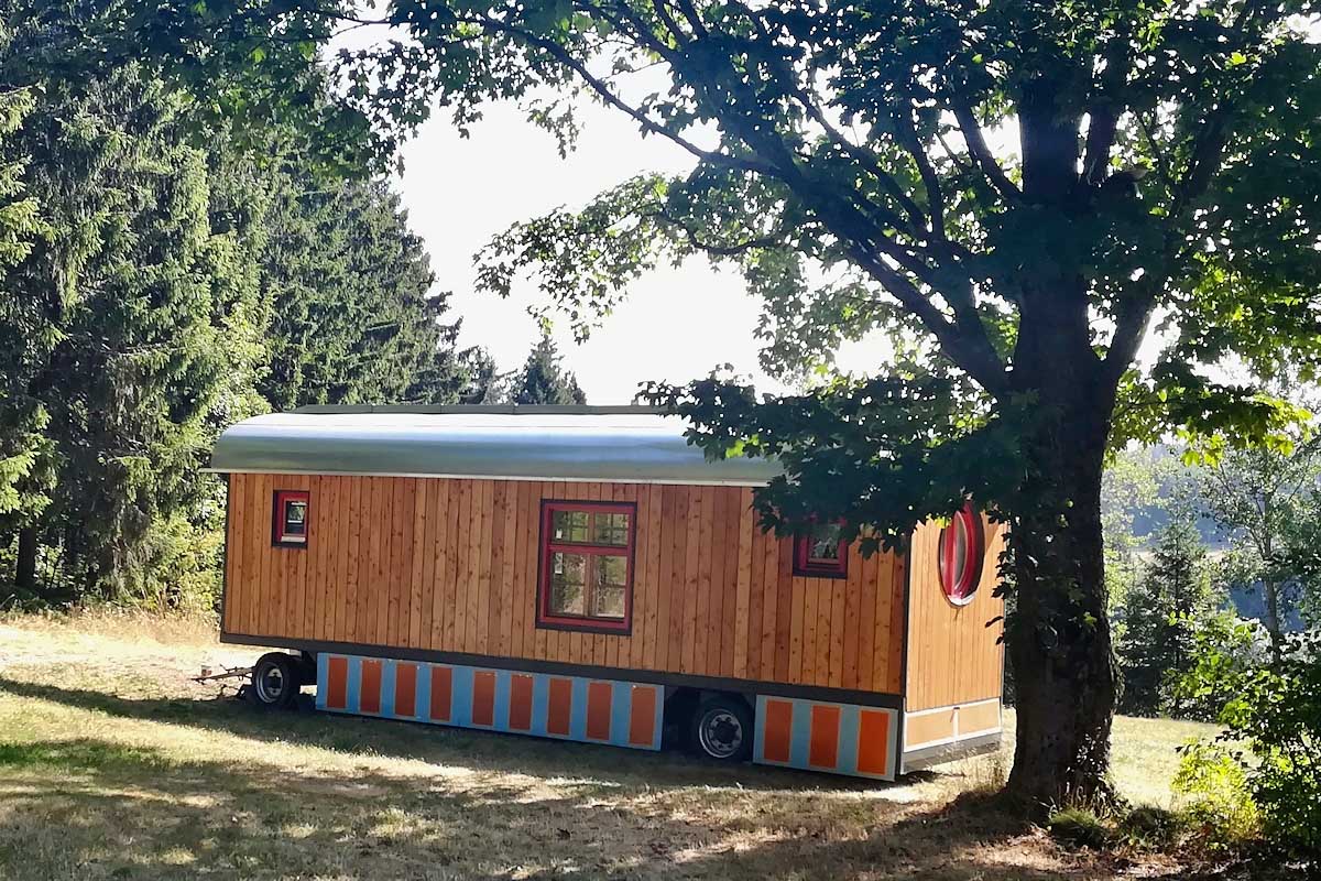 Benno Der Wagen Ferienhaus Auf Radern Kleintettau Frankenwald Rennsteig
