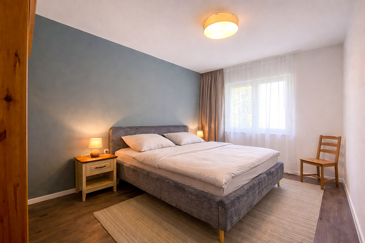 Blick in einen Bungalow