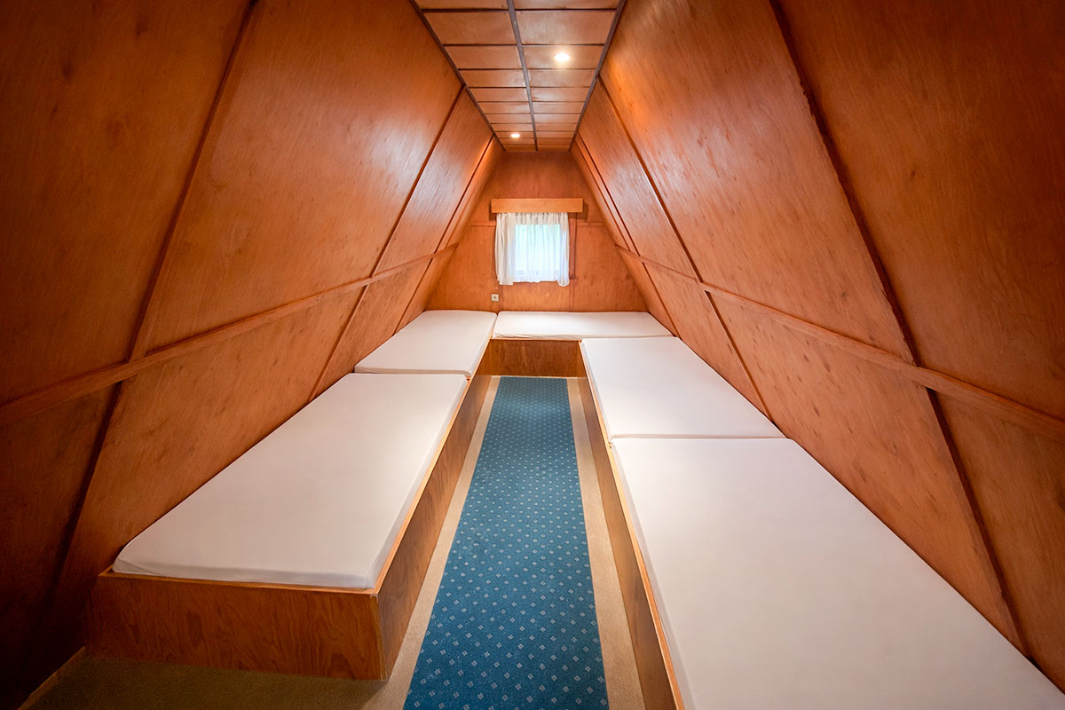 Blick in eine Finnhütte