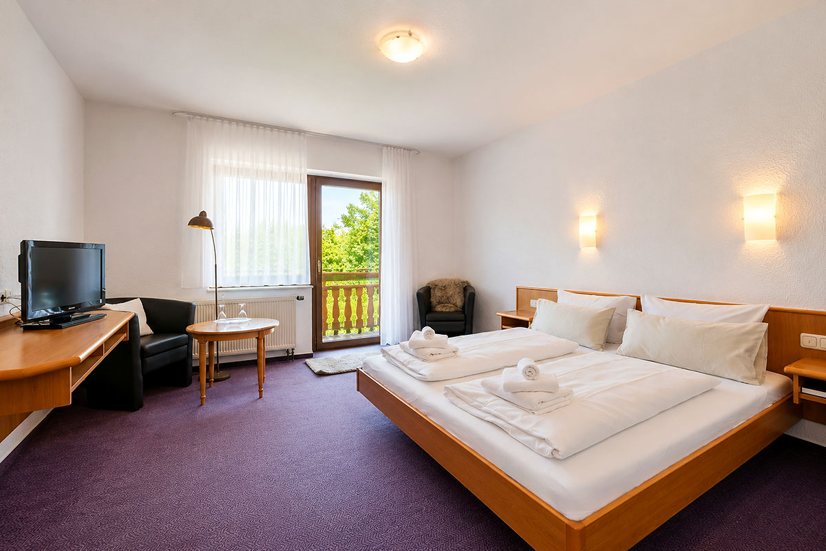 Blick in ein Gästezimmer