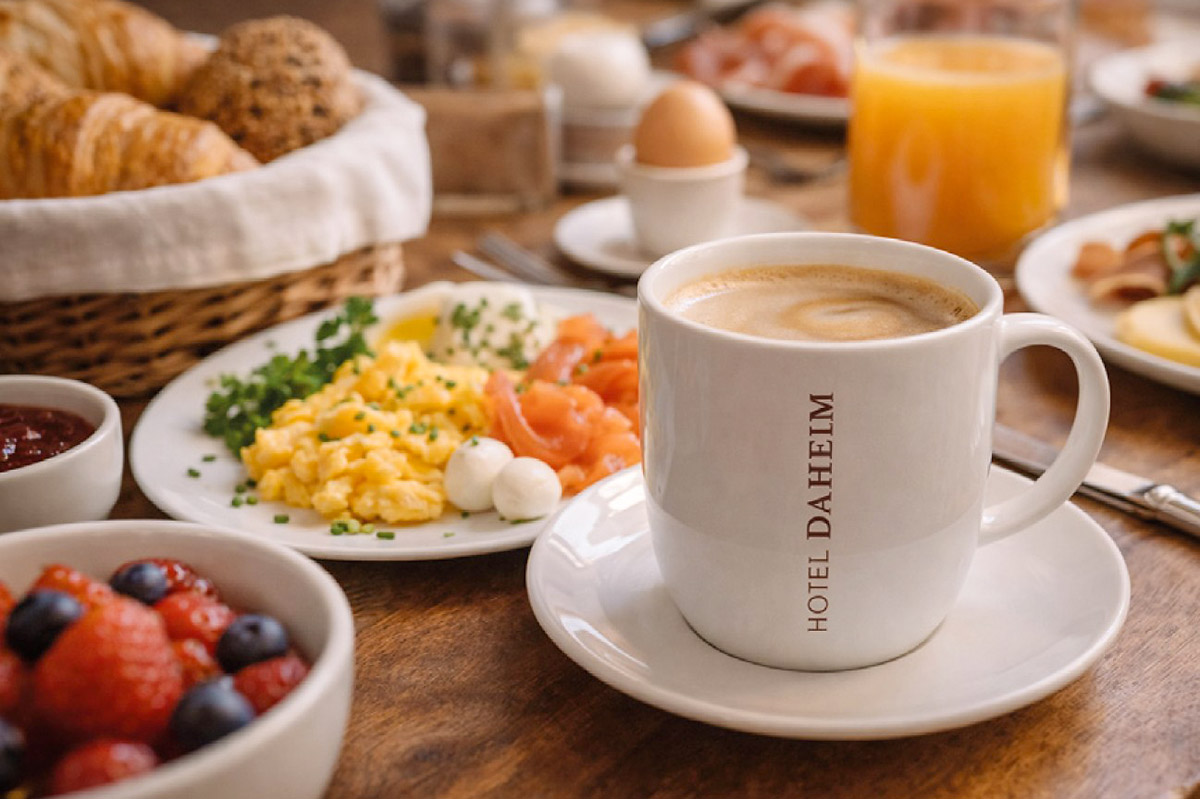 Frühstück am Morgen