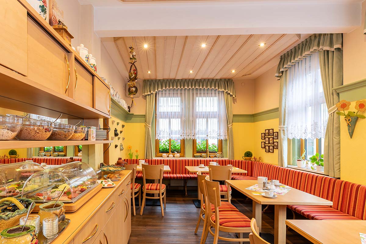 Blick in den Frühstücksraum