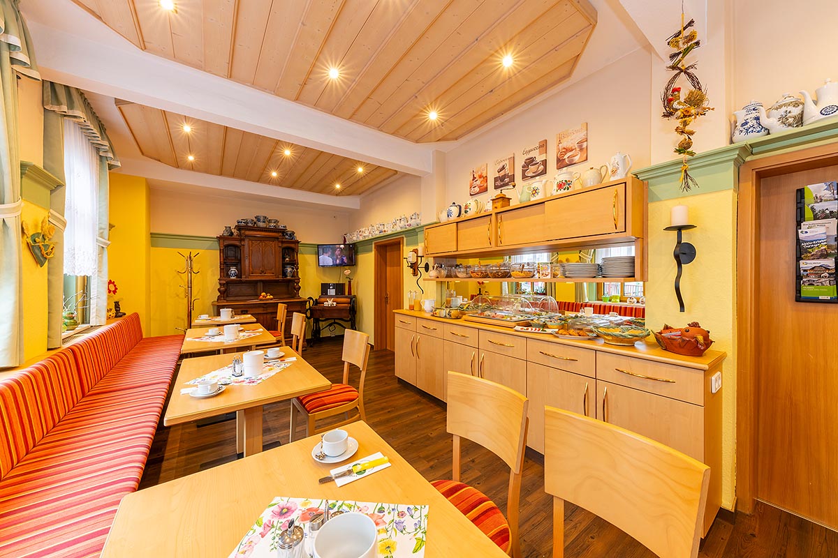 Blick in den Frühstücksraum
