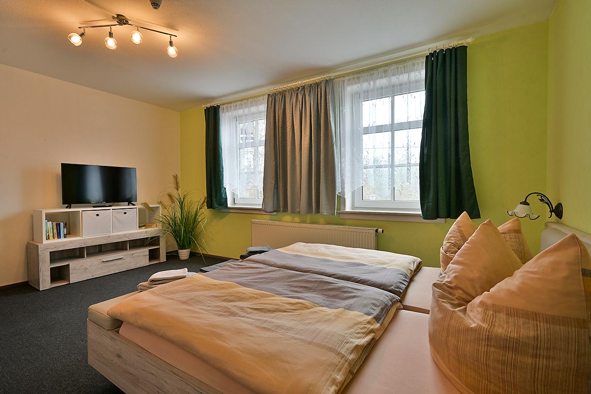 Blick in ein Doppelzimmer