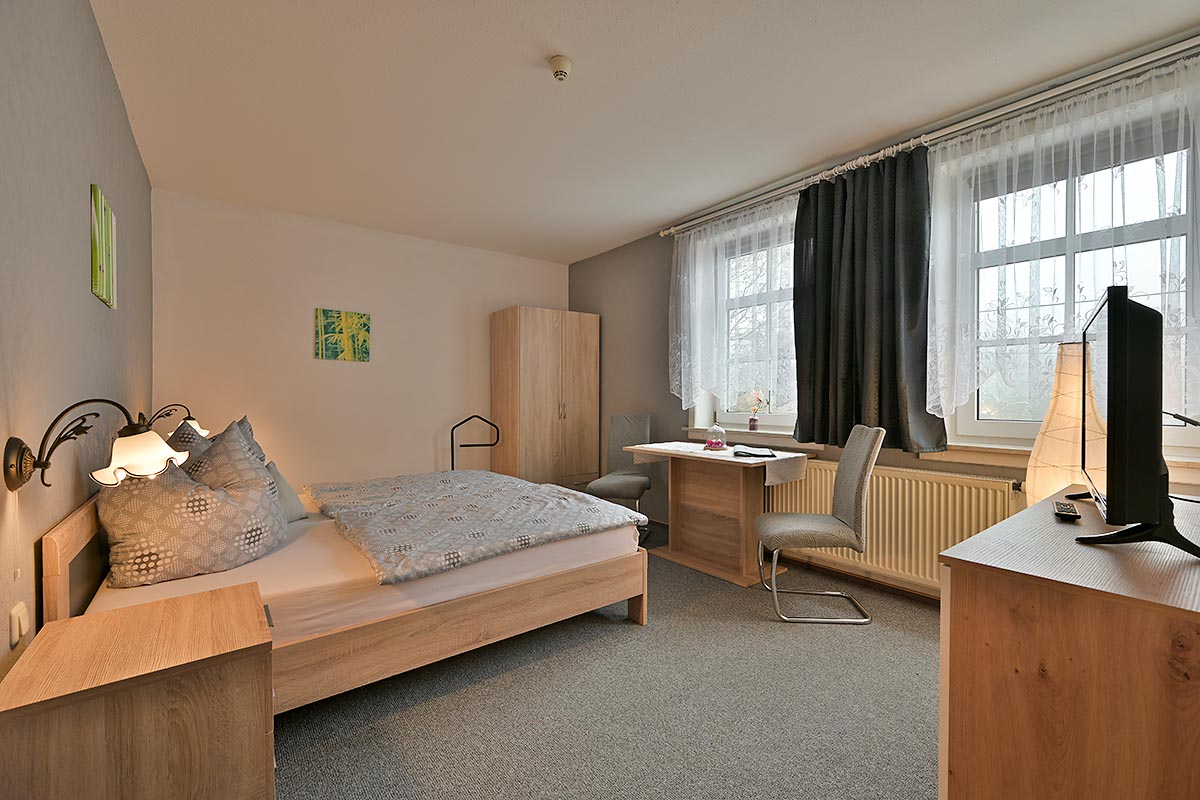 Blick in ein Doppelzimmer