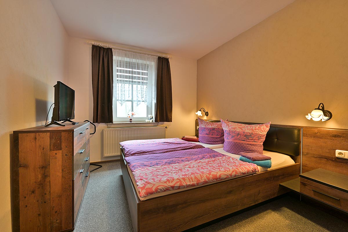 Blick in ein Doppelzimmer