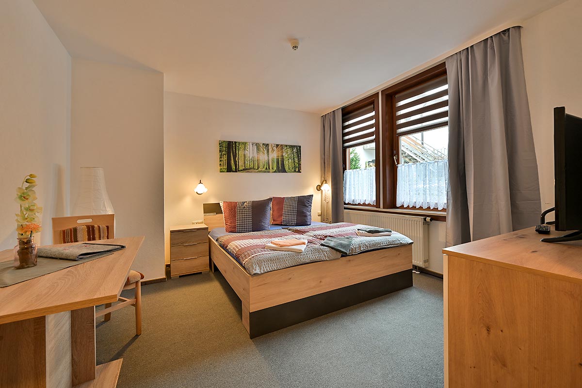 Blick in ein Doppelzimmer