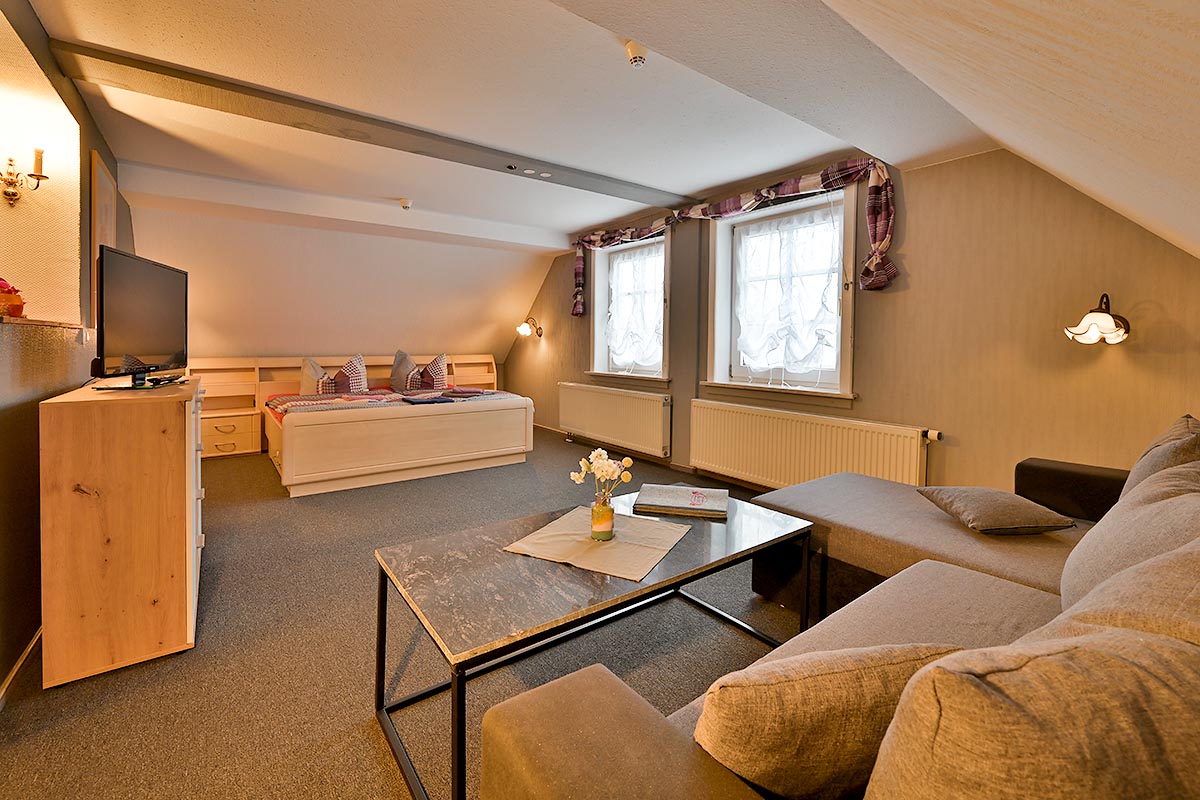 Blick in ein Doppelzimmer