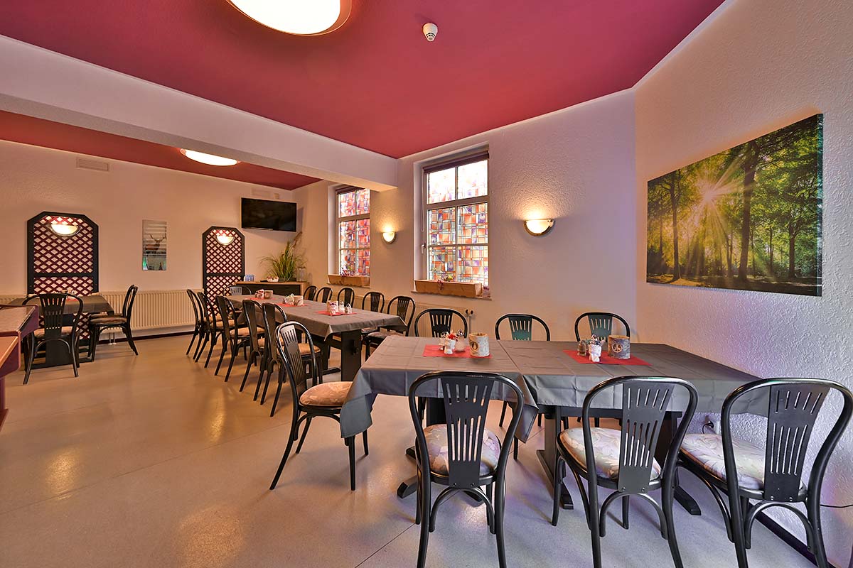 Blick in den Frühstücksraum