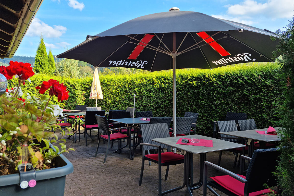 Terrasse im Sommer
