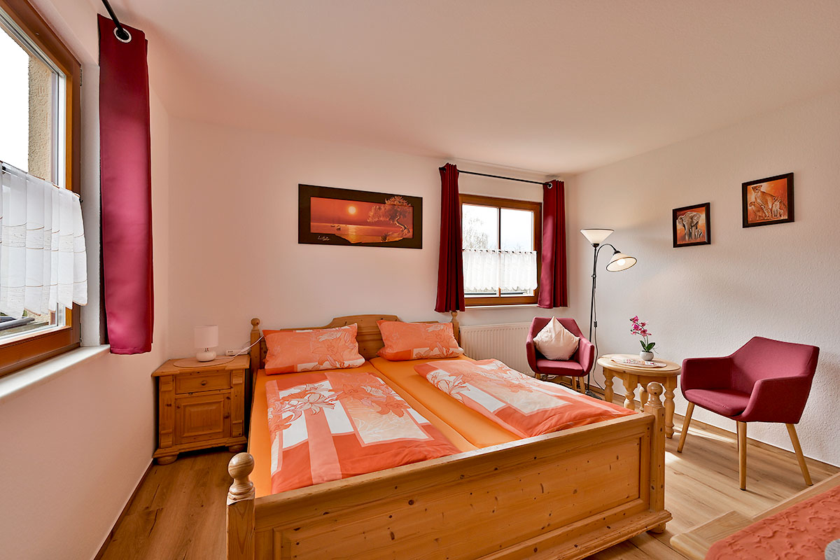 Blick in ein Gästezimmer