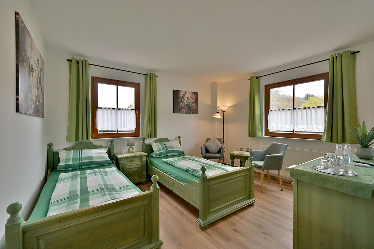 Blick in ein Gästezimmer