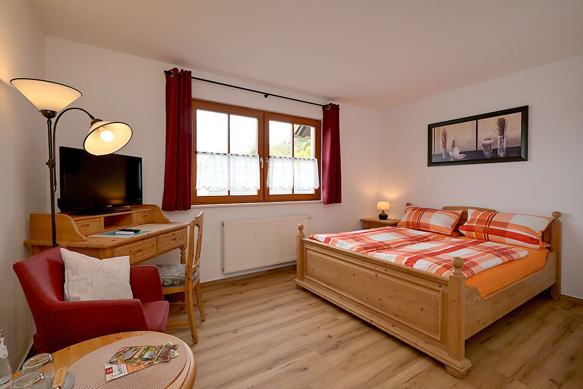 Blick in ein Gästezimmer
