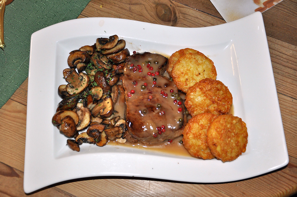 Pfeffersteak mit Pilzen