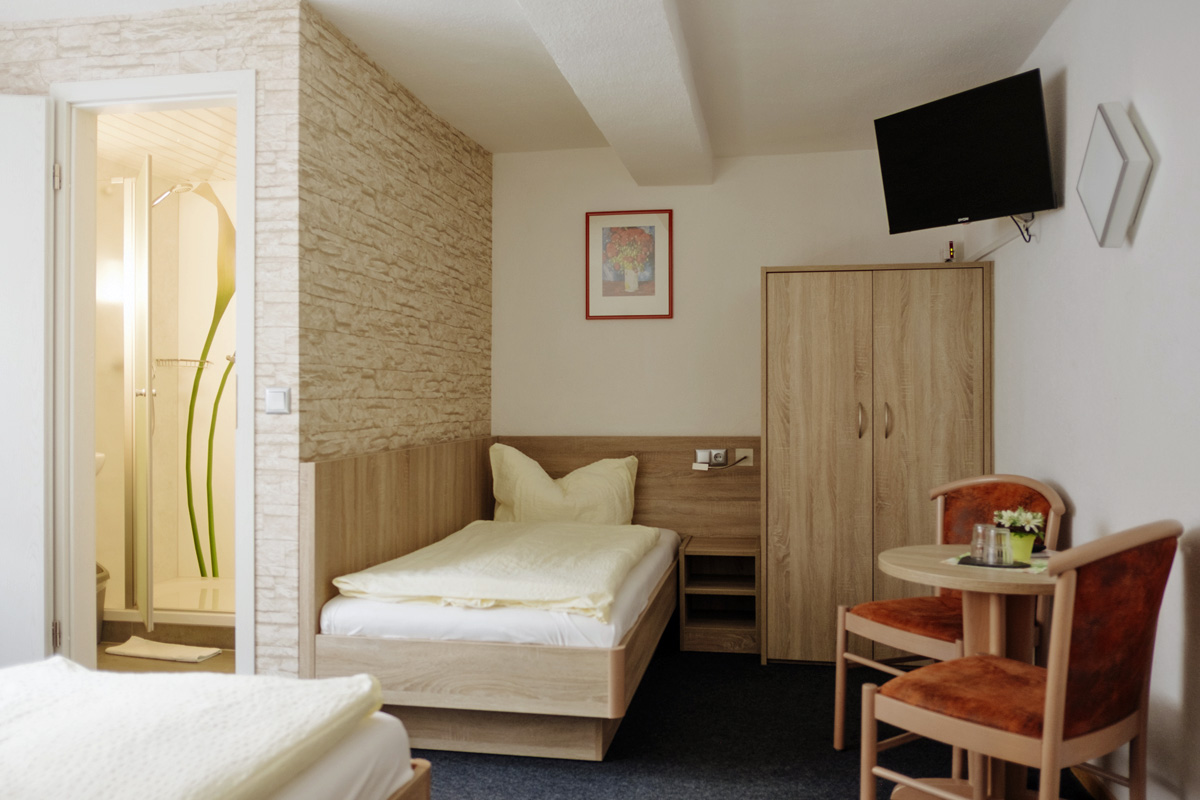 Blick in ein Gästezimmer