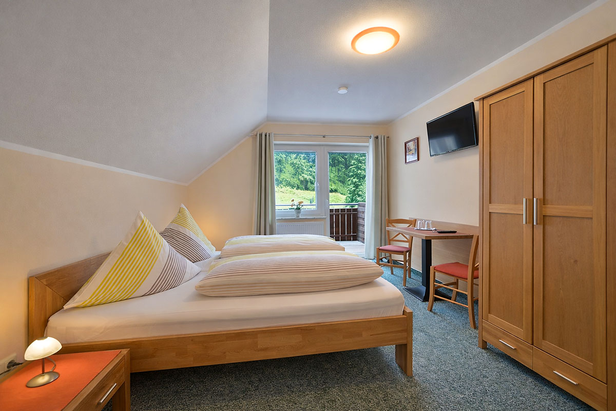 Blick in ein Doppelzimmer