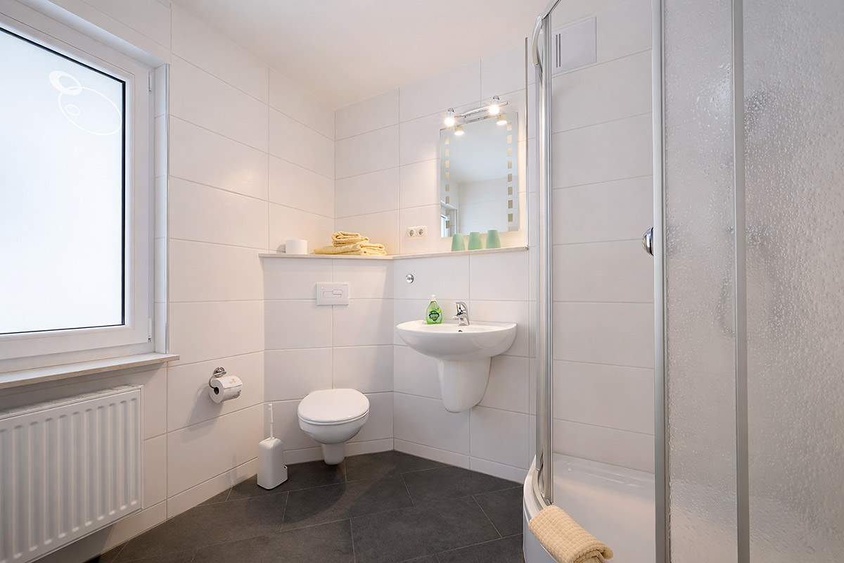 Blick in ein Doppelzimmer (Bad)