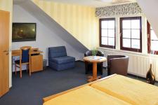 Blick in ein Gästezimmer