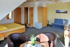 Blick in ein Gästezimmer