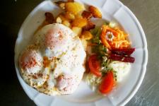 Beispiel Essen (Bratkartoffeln mit Spiegeleiern)