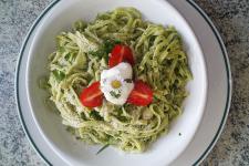 Beispiel Essen (Bandnudeln mit Pesto)