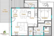 Ferienhaus für 2 Personen mit Sauna