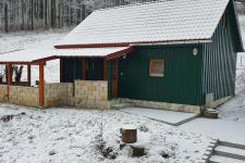 Berghütte im Winter