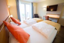 Blick in ein Gästezimmer