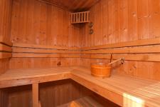 Blick in die Sauna