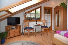 Blick in ein Schlafzimmer