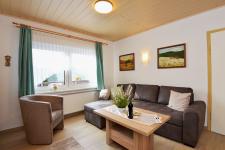 Couch und Sessel im Wohnzimmer