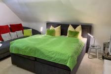 Blick in ein Schlafzimmer