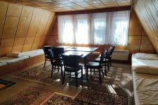 Blick in eine Finnhütte