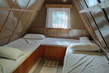 Blick in eine Finnhütte