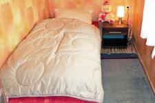 Blick in ein Schlafzimmer