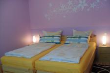 Blick in das Schlafzimmer