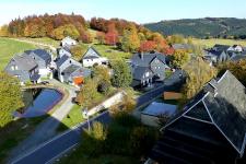 Blick aus der Ferienwohnung auf Schmiedeberg