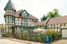 Blick zum Biergarten