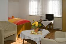 Blick in ein Gästezimmer