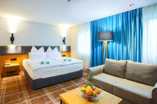 Blick in ein Gästezimmer