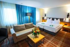 Blick in ein Gästezimmer