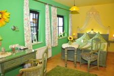 Blick in ein Gästezimmer