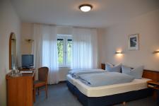 Blick in ein Doppelzimmer