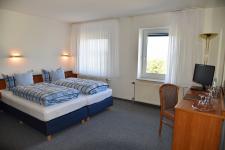 Blick in ein Doppelzimmer