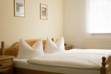 Blick in ein Doppelzimmer