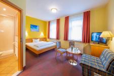 Blick in ein Gästezimmer