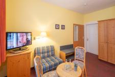 Blick in ein Gästezimmer