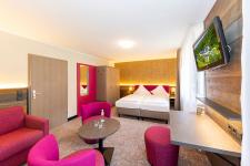 Blick in ein Gästezimmer