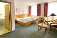 Blick in ein Doppelzimmer