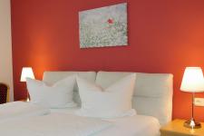 Blick in ein Doppelzimmer